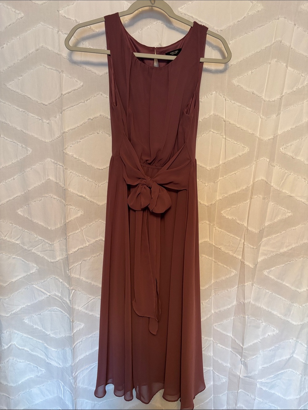 Simply Vera Vera Wang Mauve Bow-Front Midi Dress
